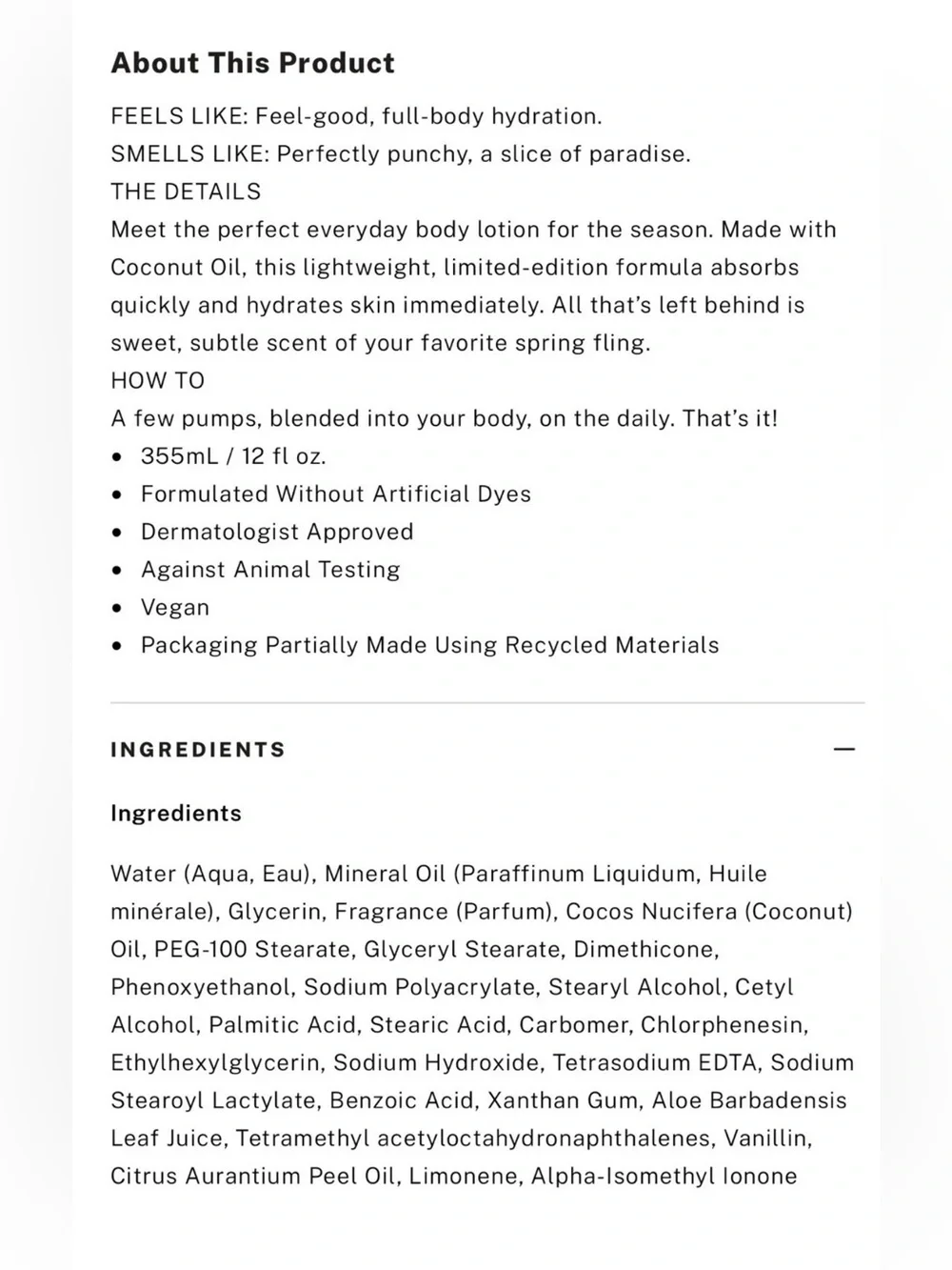 PINK Victorias Secret hydrating body
